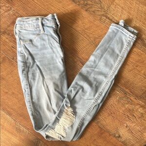 Light Blue Distressed Women's Jeans